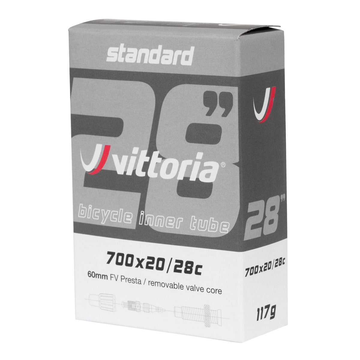 Camara Vittoria 700X20/28C Standard Fv Presta Rvc 60Mm 1Ta00011